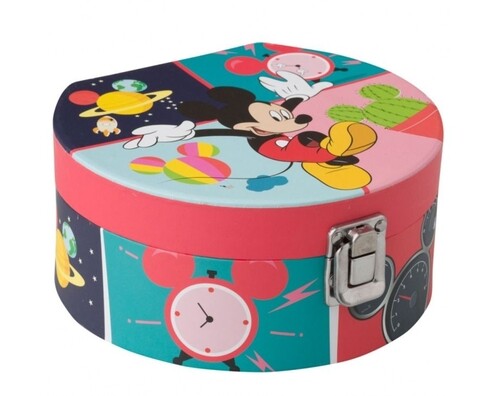 Cutie de bijuterii pentru fetite Everywhere Mickey Mouse, Disney, 17x15.5x8 cm, rosu