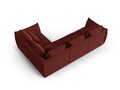 Coltar modular dreapta 3 locuri, Bloom-86, Micadoni Home, 316x216x95 cm, tesatura structurata, rosu