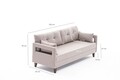 Canapea fixa Comfort, Balcab Home, 3 locuri, 206x80x80 cm, lemn, crem