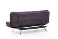 Canapea extensibila Misa Sofabed, Futon, 3 locuri, 198x128 cm, metal, maro