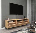 Comoda TV, Woodface, Holmes, 178x50x30 cm, Lemn, Natural