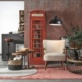 Biblioteca Red Cabin, Bizzotto, 53 x 51.5 x 180 cm, lemn de brad/MDF