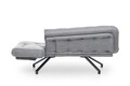 Canapea extensibila Coxy, Futon, 3 locuri, 110x200 cm, metal, gri