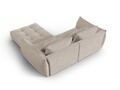 Coltar modular reversibil 3 locuri, Bloom-86, Micadoni Home, 232x216x95 cm, tesatura structurata, bej inchis