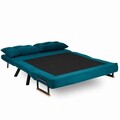 Canapea extensibilă cu 2 locuri, Futon, 859FTN1276, Metal , Verde petrol