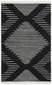 Covor Kilim cu 2 fete, Arya 15 Black, Baketo, 100% bumbac reciclat, 80x150 cm