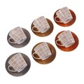 Set 6 cesti cu farfurie pentru ceai Viviana, Versa, 10.5 x 8 x 6 cm, portelan