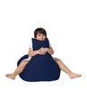 Fotoliu puf, Bean Bag Baton, Ferndale, 70 x 70 cm, poliester impermeabil, albastru inchis