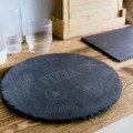 Platou pentru servire pizza Stone, Homla, 30x0.5 cm, ardezie, negru