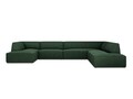 Coltar panoramic dreapta 7 locuri, Ruby, Micadoni Home, BL, 366x273x69 cm, poliester, verde