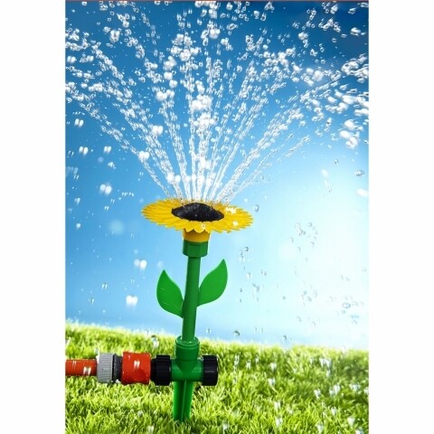 Stropitoare pentru gradina Flower, 11 x 34.6 cm, plastic, verde/galben