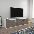 Comoda TV, Retricy, Carson, 160x35.3x40 cm, PAL, Alb / Wenge