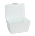 Cutie depozitare cu capac pentru baie, Wenko, Brasil White, 19 x 15.5 x 10 cm, plastic, alb