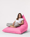 Fotoliu puf, Bean Bag Ferndale, Pyramid Bed, 145 cm, poliester impermeabil, roz