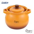 Oala cu capac 3 L, ORIGINI by Chef Nicolai Tand, Cooking by Heinner, ceramica, portocaliu degrade