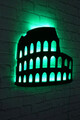 Decoratiune luminoasa LED, Colosseum, MDF, 60 LED-uri, Verde