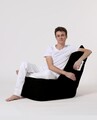 Fotoliu puf, Bean Bag Ferndale, Diamond, 60 x 90 cm, poliester impermeabil, negru