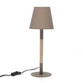 Lampa de masa Aleena, Versa, 14 x 40 cm, lemn/fier, gri