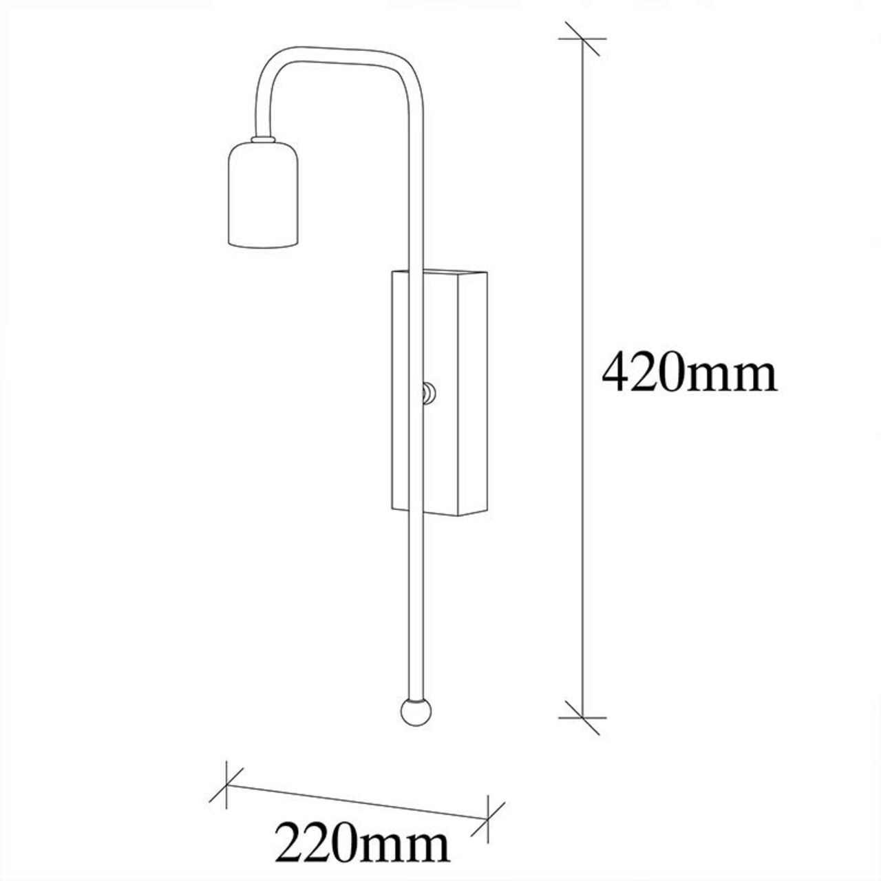 Aplica de perete Futura, Pakoworld, 22x6x42 cm, metal, negru/auriu