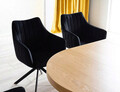 Scaun rotativ Azalia Velvet, Signal, 61x44x86 cm, catifea/otel, negru