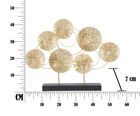 Decoratiune Panel C, Mauro Ferretti, 56x43 cm, fier, auriu