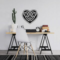 Decoratiune de perete, Love, Metal, Dimensiune: 70 x 64 cm, Negru