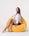 Fotoliu puf, Bean Bag, Ferndale Premium XXL, 115 x 130 cm, poliester impermeabil, galben