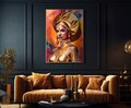 Tablou decorativ Samira -B, Mauro Ferretti, 72x102 cm, canvas pictat/lemn de brad, multicolor