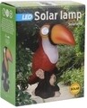 Lampa solara de gradina Tucan, H21 cm, verde/alb