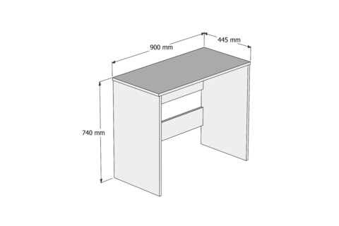 Birou, Tanmob, CLM0101, 90x74x44.5 cm, PAL , Alb