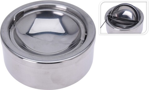 Scrumiera cu capac, 11.5x5 cm, inox