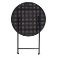 Set mobilier de gradina 3 piese Walen, Pakoworld, masa cu 2 scaune, 60x60x70 cm, metal, negru