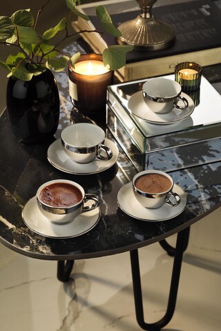 Set de cafea Kutahya Porselen, ST04KT54020, 4 piese, portelan