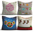 Set 4 perne decorative, NYXMAS15, 50% bumbac / 50% poliester, Multicolor