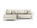 Coltar extensibil stanga 5 locuri, Moghan, Micadoni Home, GL, 243x194x88 cm, catifea, bej deschis