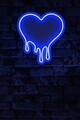 Decoratiune luminoasa LED, Melting Heart, Benzi flexibile de neon, DC 12 V, Albastru