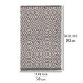 Covoras de baie Rug Turpan, Wenko, 50x80x0.8 cm, plastic/poliester, gri