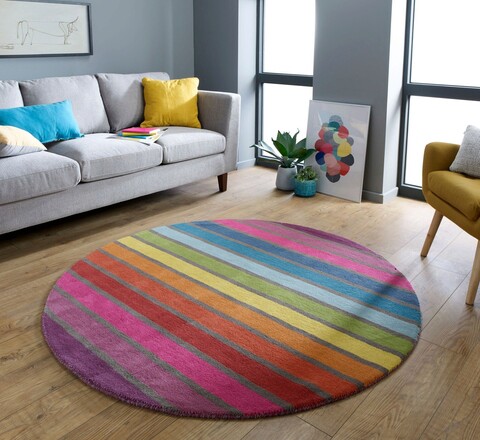 Covor Candy Multi, Flair Rugs, D160 cm, lana, multicolor