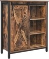 Bufet inferior, Vasagle, 70 x 30 x 80 cm cm, otel/PAL, maro rustic