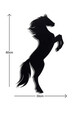 Decoratiune luminoasa LED, Wild Horse, MDF, 60 LED-uri, Galben