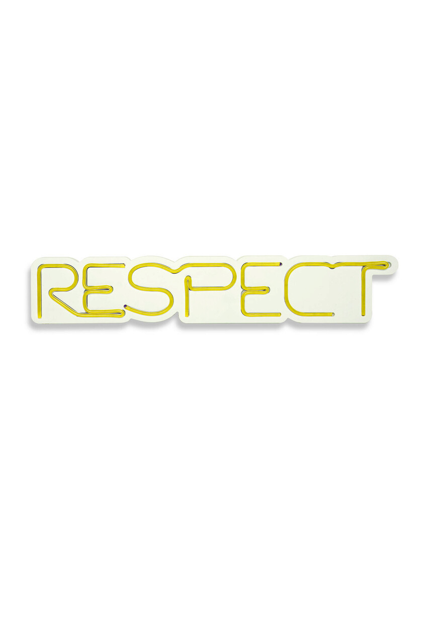 Decoratiune Luminoasa LED, Respect, Benzi Flexibile De Neon, DC 12 V, Galben