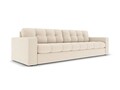 Canapea 4 locuri, Justin, Micadoni Home, BL, 227x90x72 cm, poliester, bej deschis