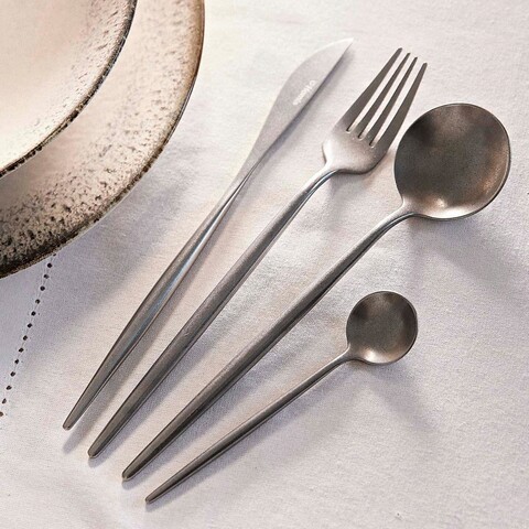 Set tacamuri 16 piese Noia, Homla, 4 persoane, inox, argintiu