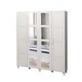 Dulap cu oglinda pentru haine Salvia 2 - White, Vella, 160x48x189 cm