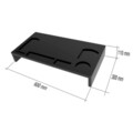 Masuta laptop, Lagomood, Lagomood Luna, 60x11x30 cm, Negru