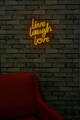 Decoratiune luminoasa LED, Live Laugh Love, Benzi flexibile de neon, DC 12 V, Galben