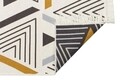 Covor Kilim cu 2 fete, Arya 18 Yellow/Grey, Baketo, 100% bumbac reciclat, 80x150 cm