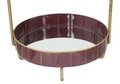 Platou decorativ cu 2 niveluri Bordeaux, Mauro Ferretti, 36.5x34.5x56.5 cm, fier/oglinda