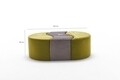 Taburet Alya Puf, Balcab Home, 120x80x40 cm, lemn, verde/mink