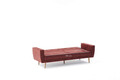 Canapea extensibila cu 3 locuri, Balcab Home, 825BLC2680, Lemn / Metal, Rosu claret